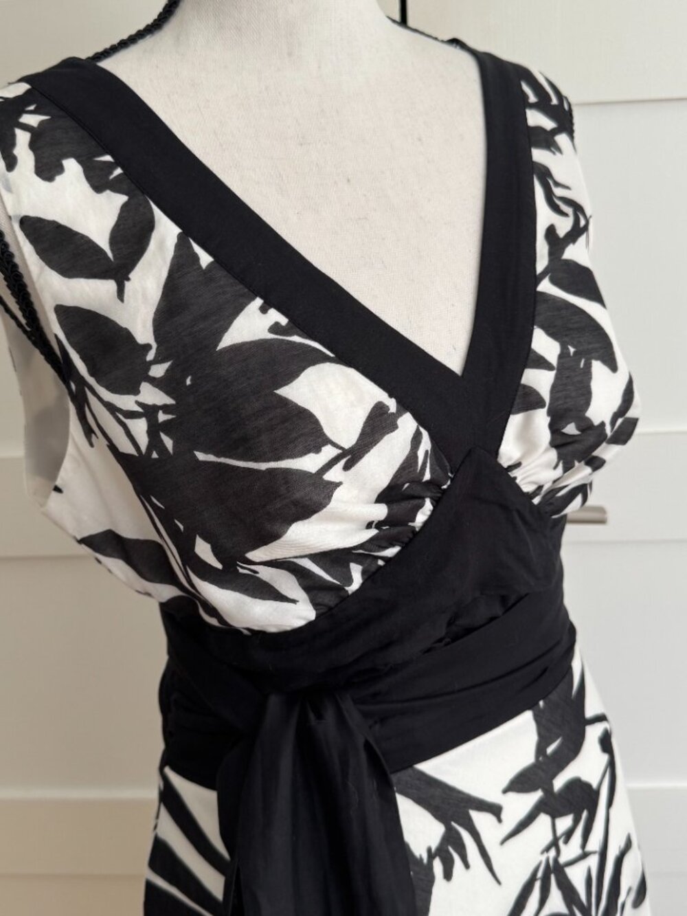 Flowy cotton/silk blend handkerchief hem dress - size S - Picture 3 of 8